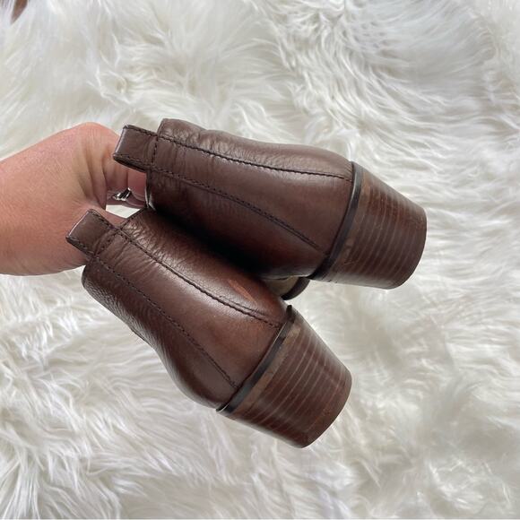 Madewell | Womens The Cait Ankle Boot Bootie Suede & Leather Brown & Tan Pointed - Picture 7 of 8